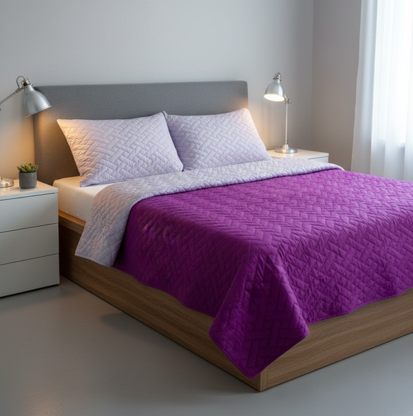 Colcha fiore morado - lila