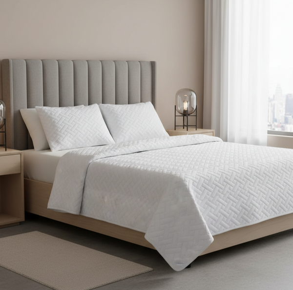 Colcha fiore blanco - blanco