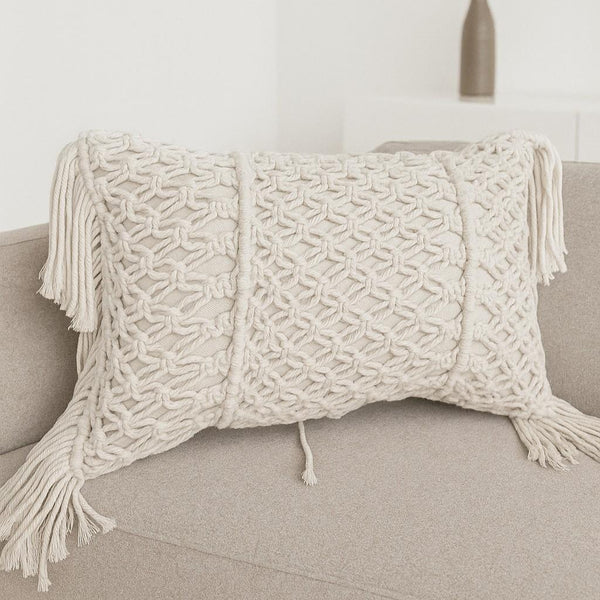 Funda de cojin rectangular Macramé artista